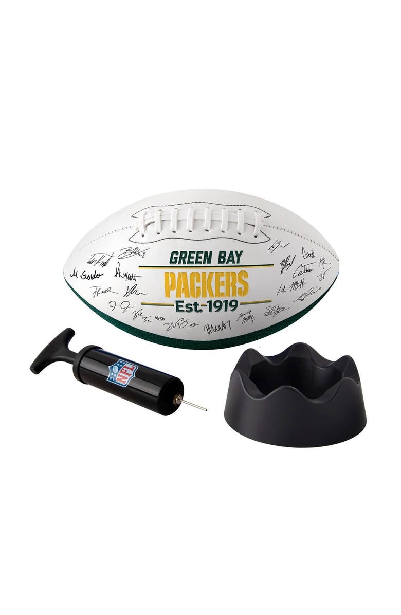 LOGO BRANDS Green Bay Packers 2025 Autograph Signature Football, Alternate, color, Hunter Green