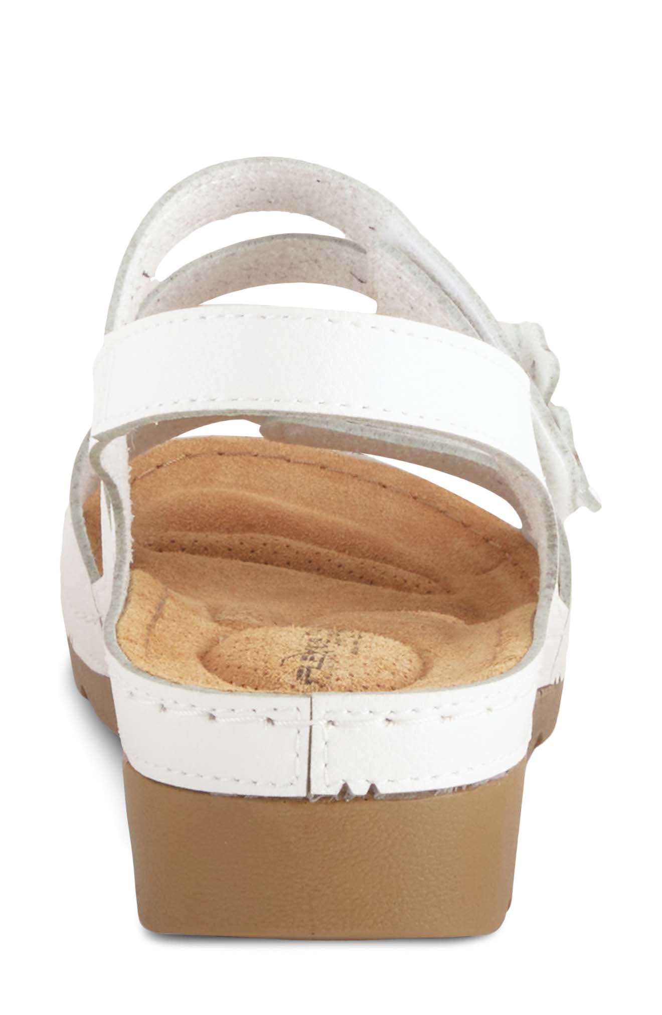 Flexus by Spring Step Poncia Slingback Wedge Sandal, Alternate, color, White