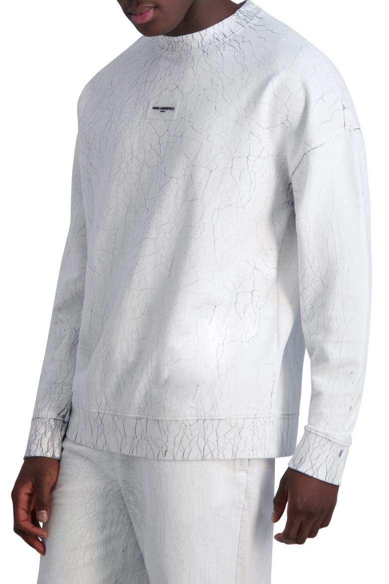 Mr B Print Terry Sweatshirt, Alternate, color, OFF WHITE