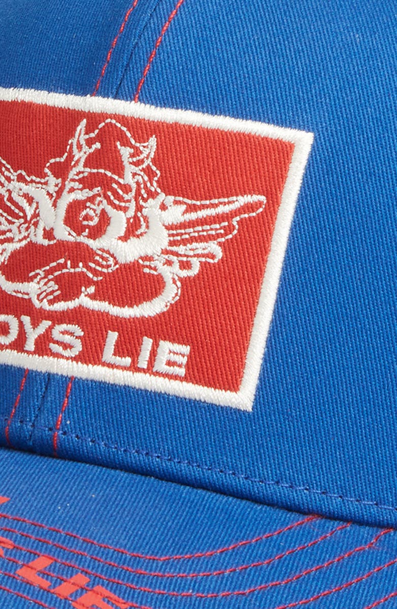BOYS LIE Varsity Snapback Trucker Hat, Alternate, color, Blue