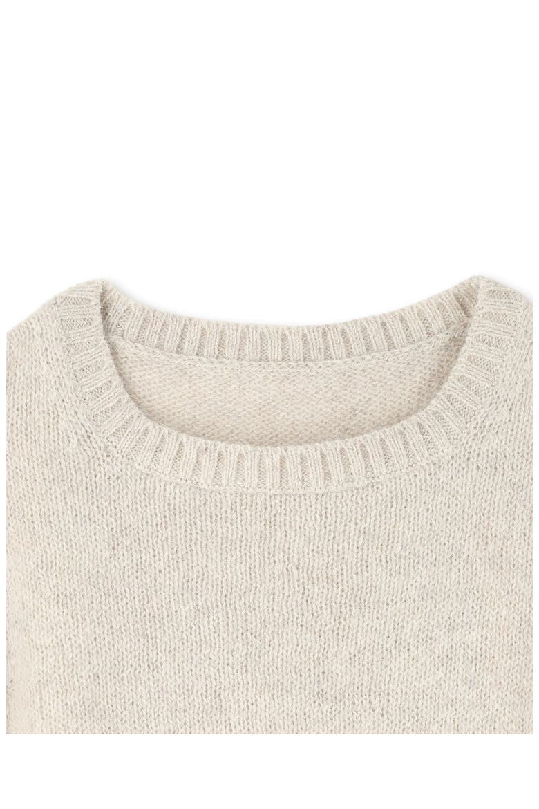 Alpaca Crew Neck Sweater, Alternate, color, CAMEL