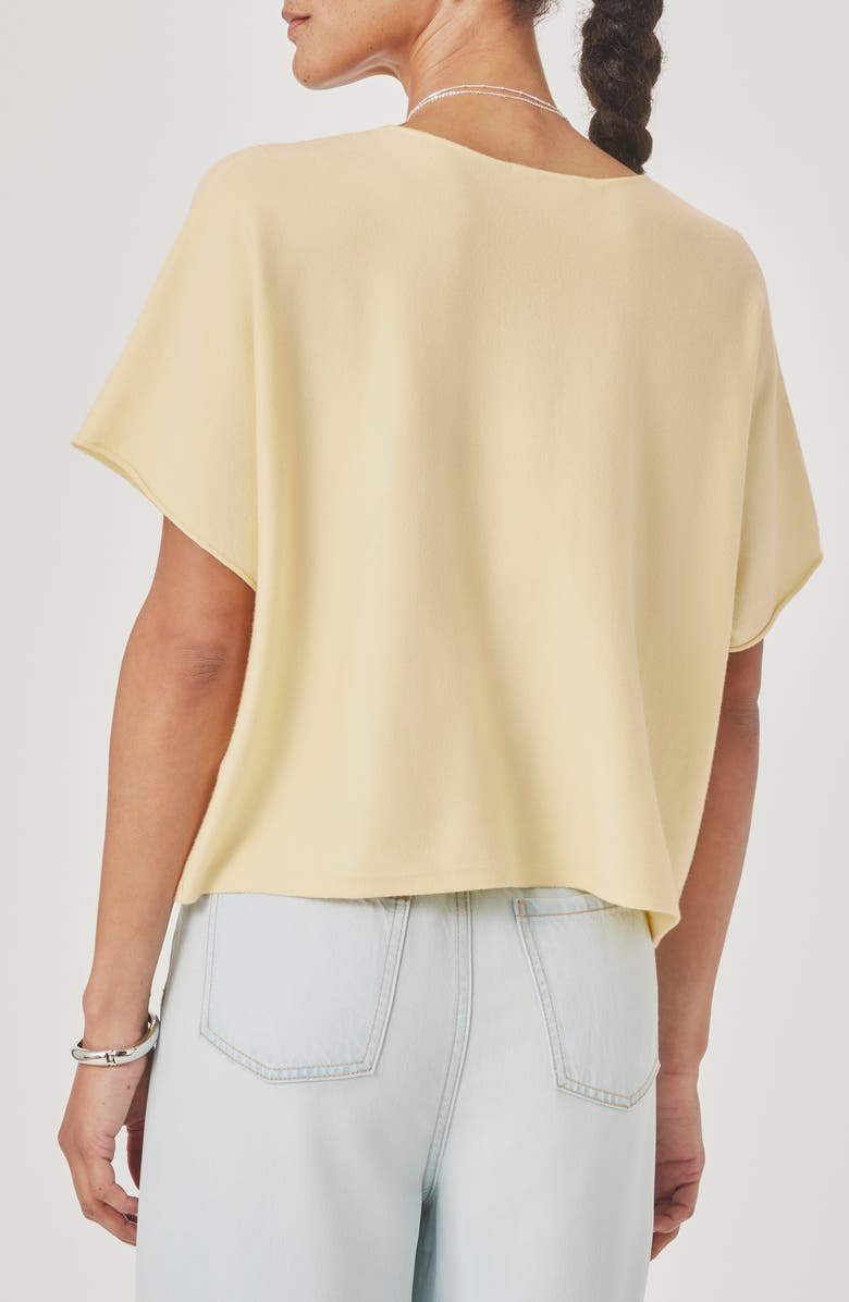 Splendid Christa Short Sleeve Sweater, Alternate, color, Honeysuckle Yellow