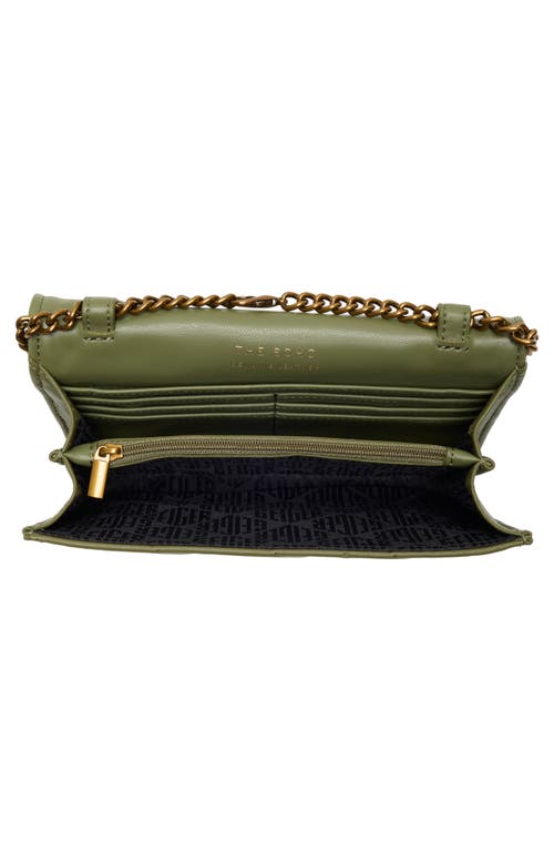 Kurt Geiger London Soho Leather Wallet On Chain In Green