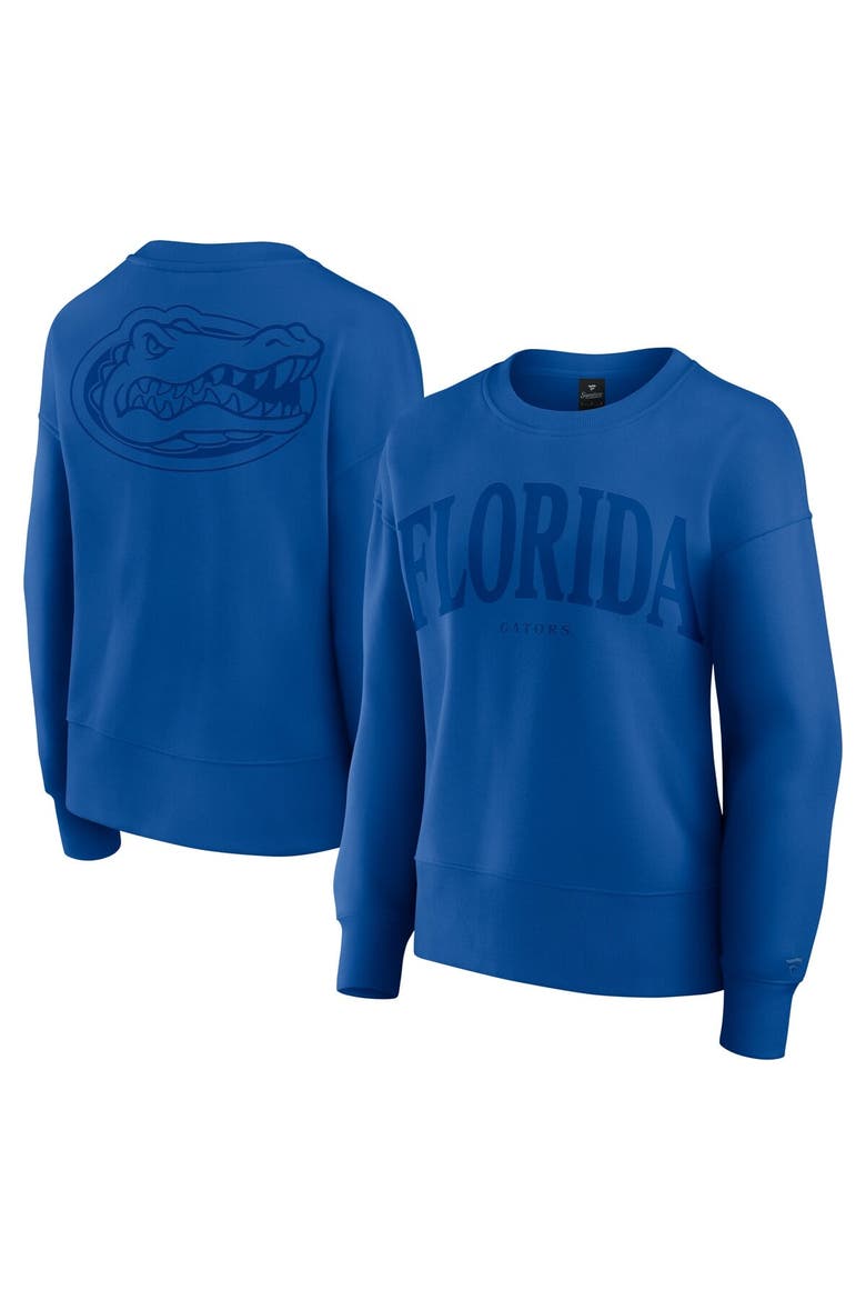 Women's Fanatics Royal Florida Gators Supersoft Flow Fleece Pullover Sweatshirt, Alternate, color, Royal