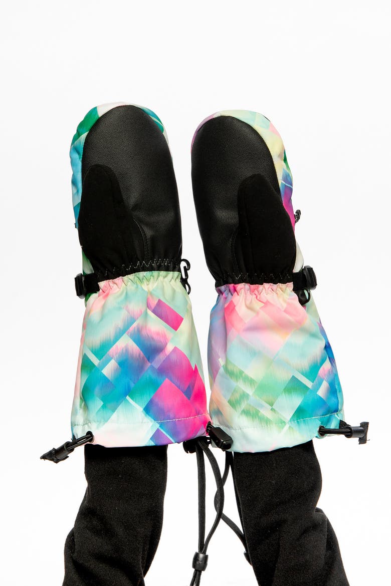 Diamond Teknik Waterproof Cordura Reinforced Winter Mittens, Alternate, color, Multicolored with a Diamond