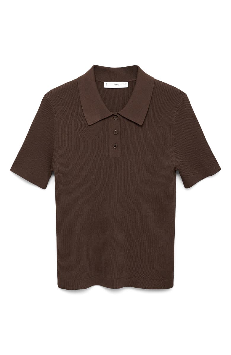 MANGO Short Sleeve Polo Sweater, Alternate, color, 