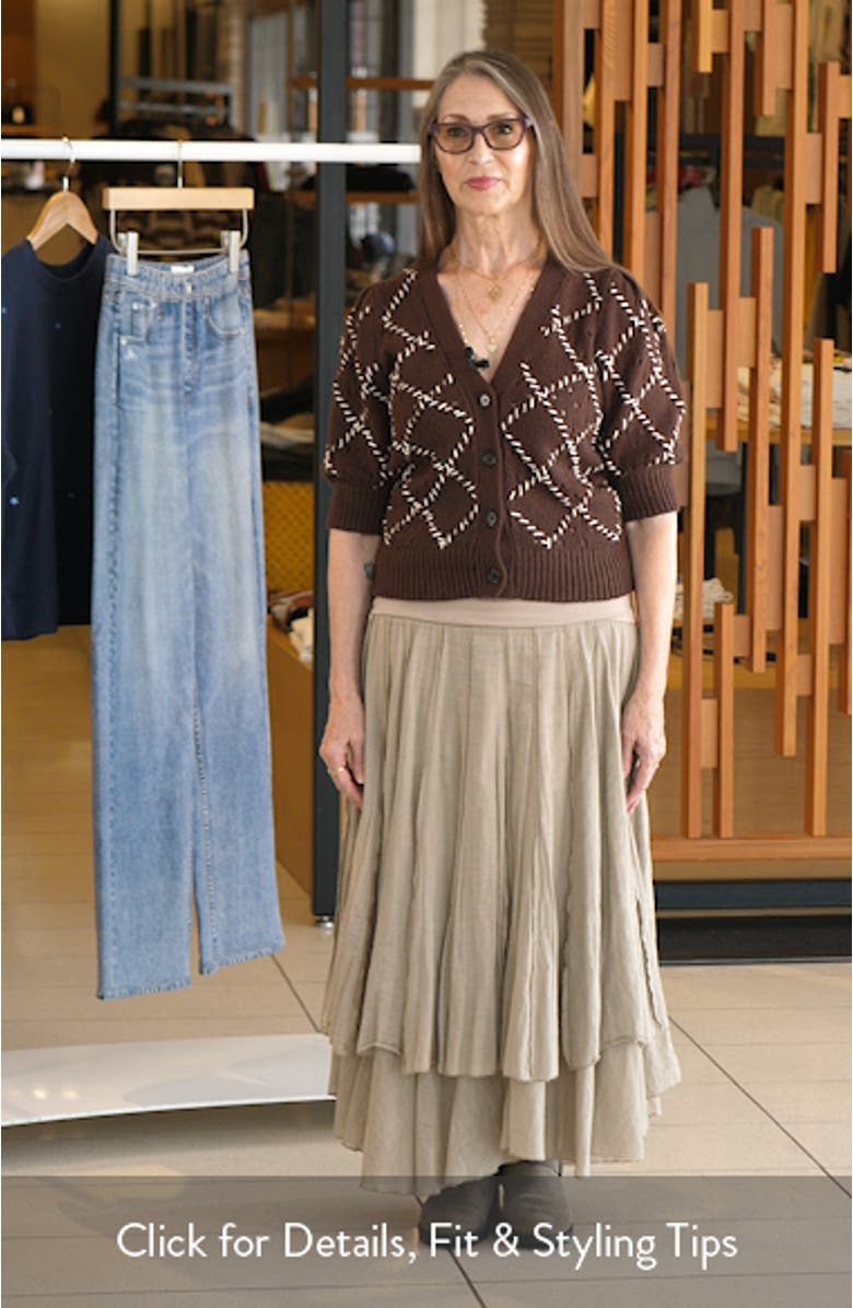 Isla Whipstitch Elbow Sleeve Cardigan, sales video thumbnail