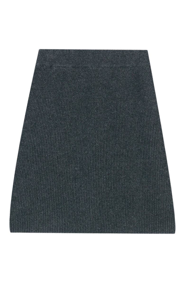 GOBI Mongolian Cashmere Cashmere Mini Skirt, Alternate, color, Charcoal