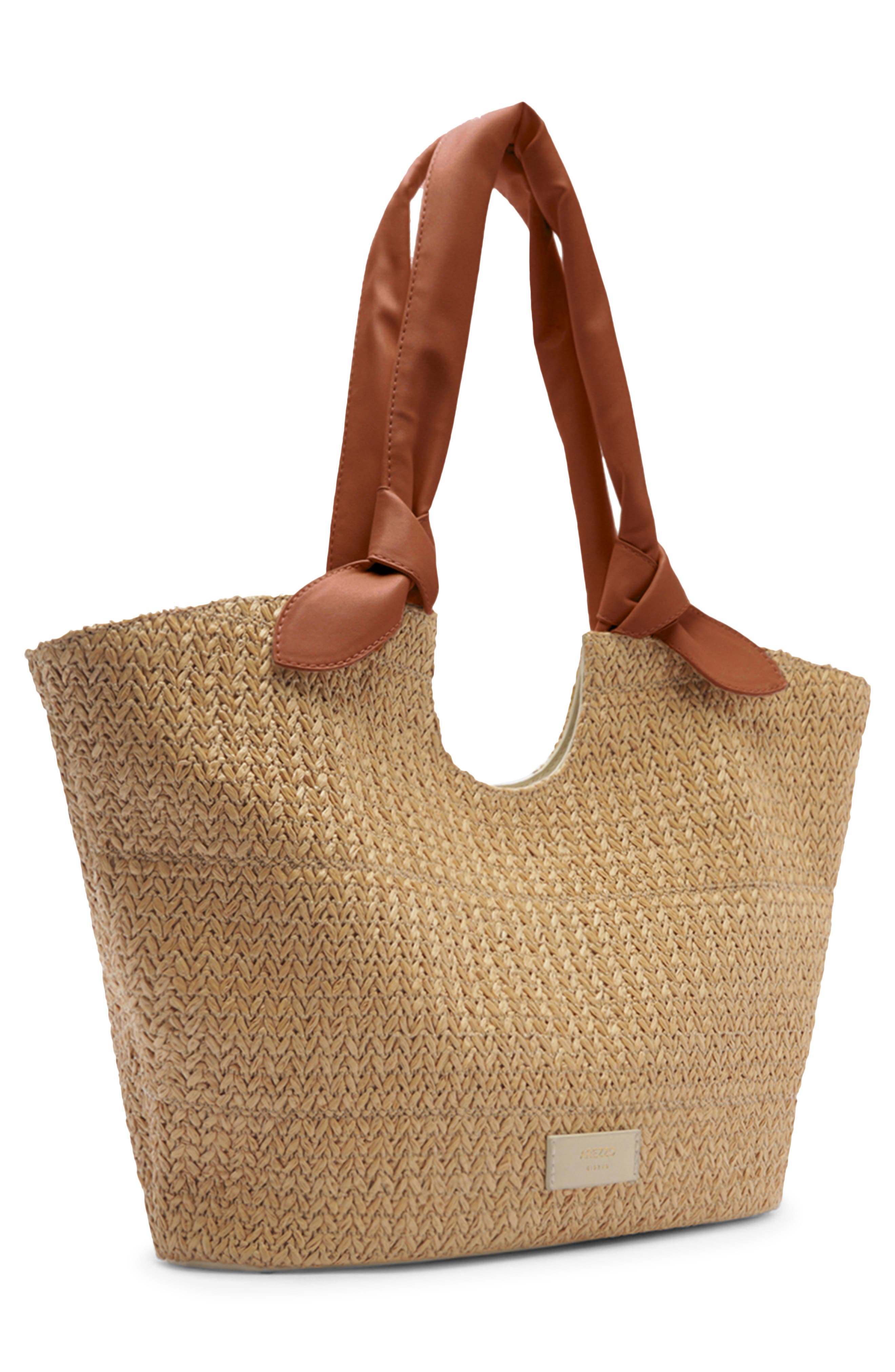 Large Carmela Shopper Bag, Alternate, color, NATURAL/ WEST ORANGE