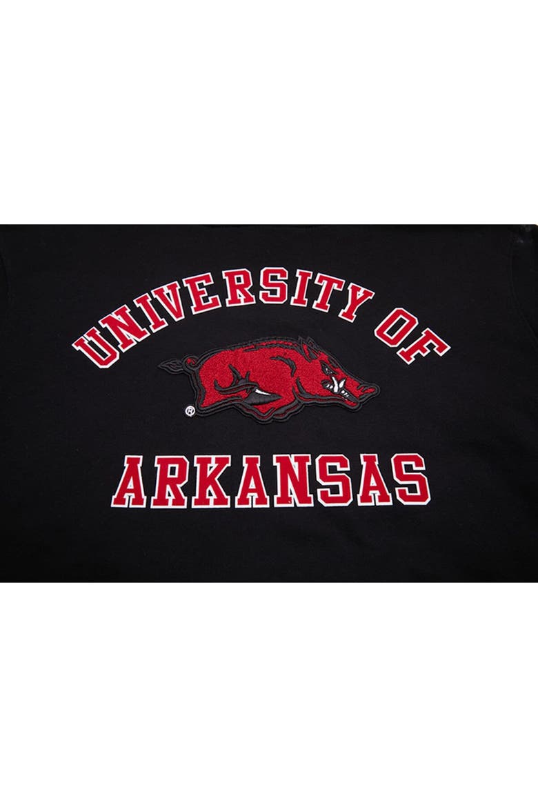 Men's Pro Standard Black Arkansas Razorbacks Classic Stacked Logo Pullover Hoodie, Alternate, color, Black