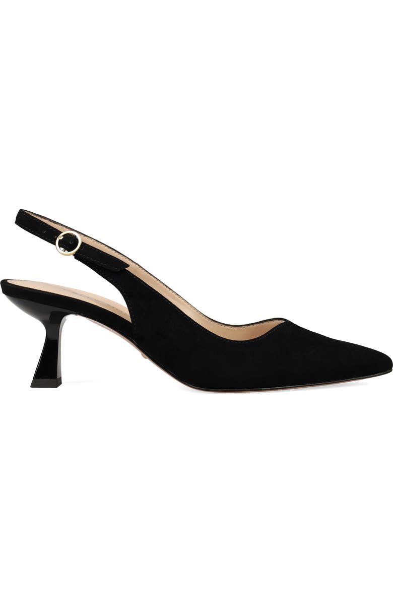 Pelle Moda Janah Slingback Pointed Toe Pump, Alternate, color, Black Suede