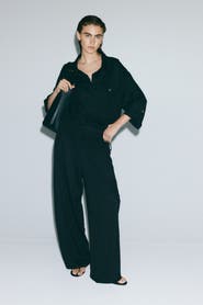 H&M Viscose-blend Barrel-leg Pants