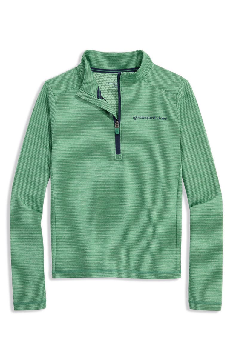 vineyard vines Kids' Sankaty Quarter Zip Performance Pullover, Main, color, 