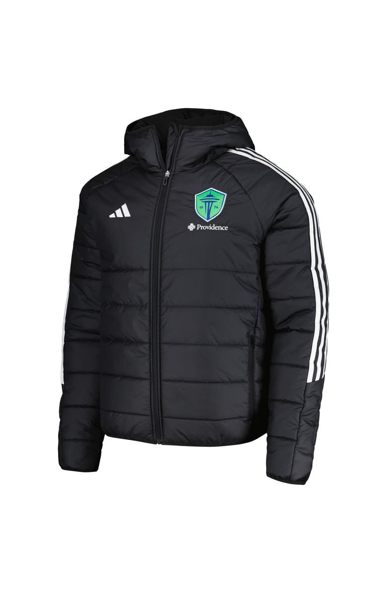 adidas Men's adidas Black Seattle Sounders FC Tiro 24 Full-Zip Winter Hoodie Jacket, Alternate, color, 