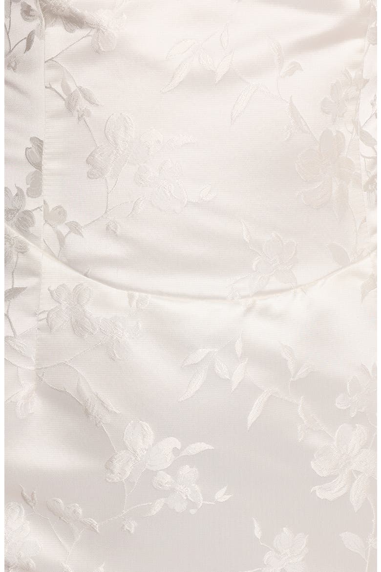 Liliana Floral Jacquard Body-Con Minidress, Alternate, color, WHITE
