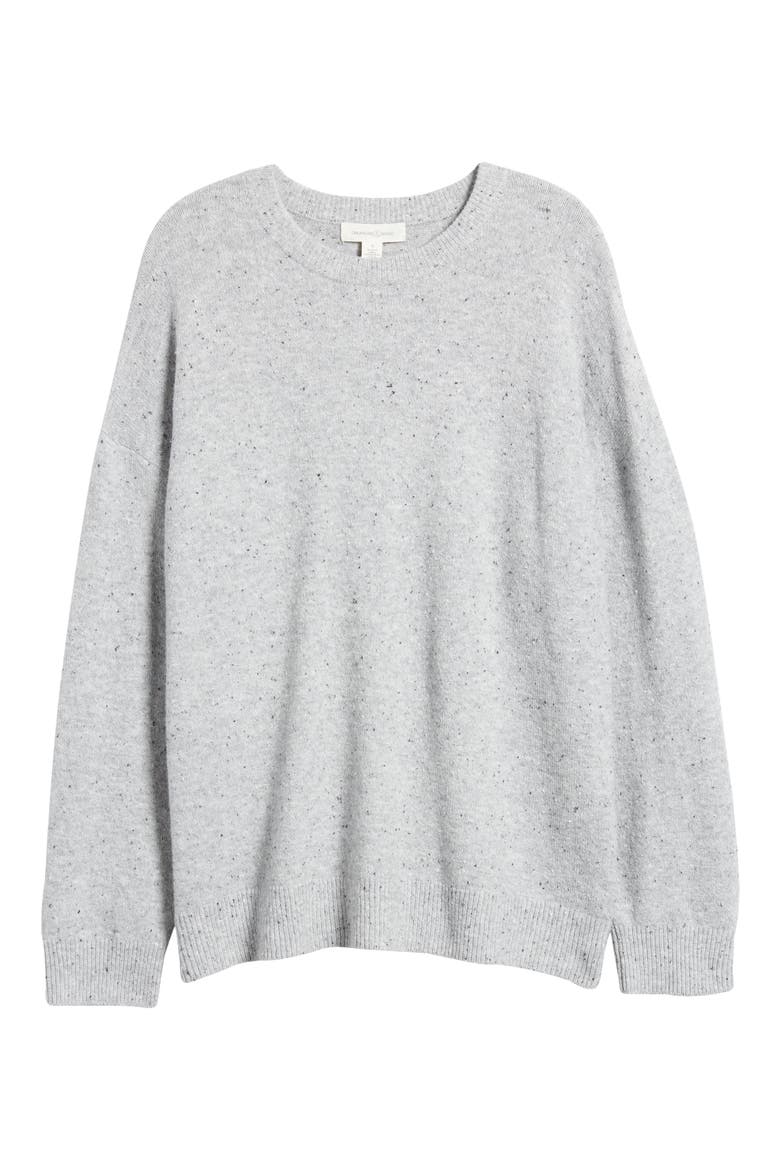 Speckled Relaxed Fit Sweater, Alternate, color, GREY HEATHER