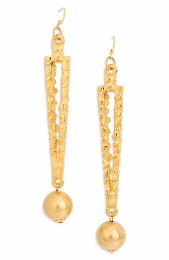 Kenneth Jay Lane Textured Ball Drop Earrings