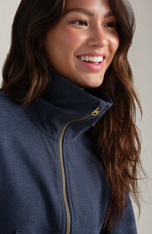 Rhone Atmosphere Crop Zip Sweatshirt In Blue