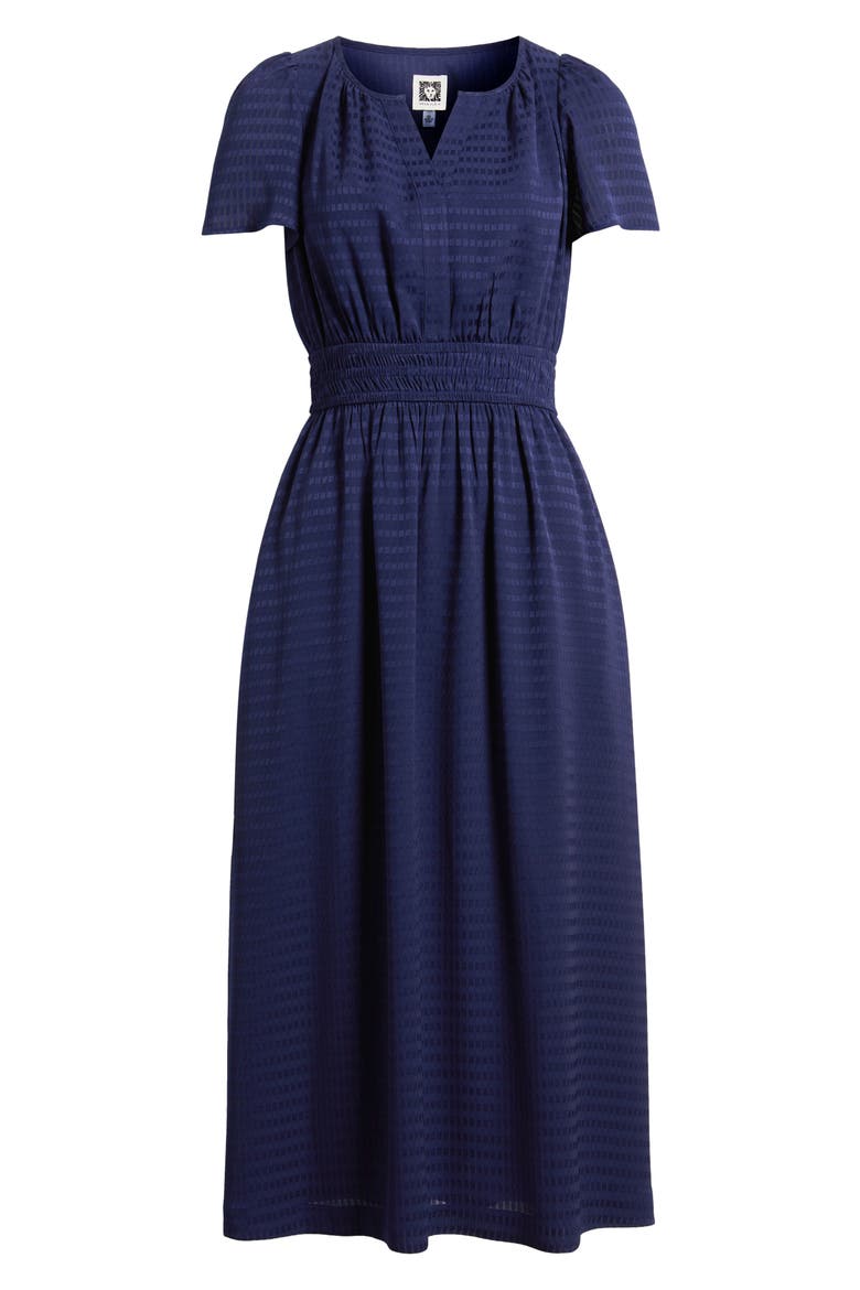 Patio Tonal Stripe Midi Dress, Alternate, color, DISTANT MOUNTAIN