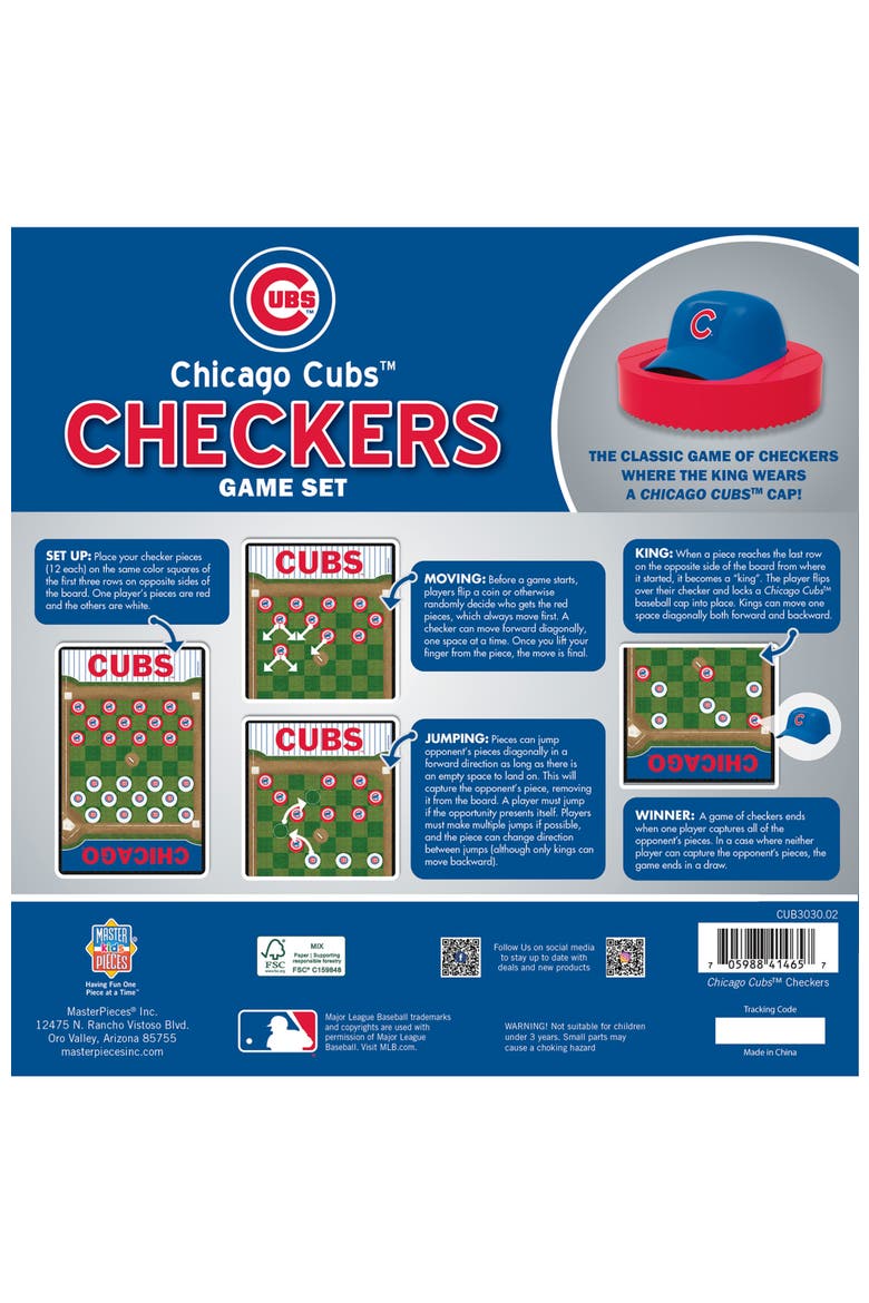 Chicago Cubs Checkers Board Game, Alternate, color, Multicolor