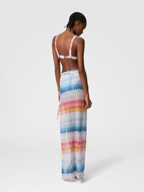 Missoni Long Printed Lace Skirt With Zig Zag Pattern In Multicoloured