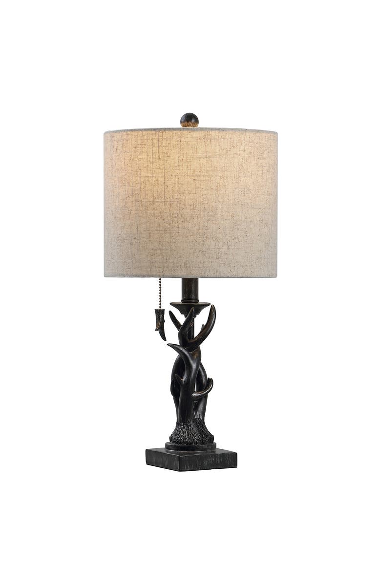 JONATHAN Y Gaston Resin Mini LED Table Lamp, Main, color, Antique Black