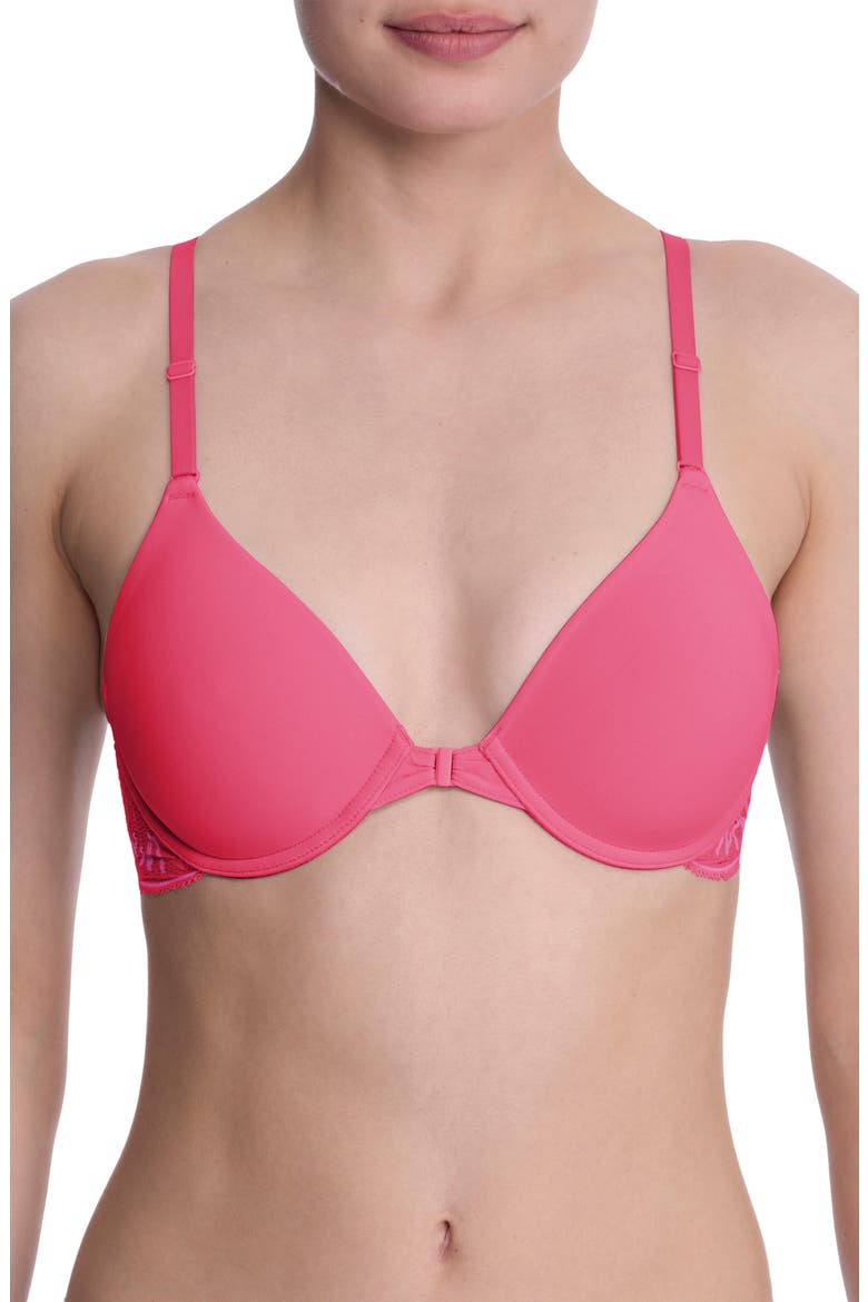 Underwire Front Close Contour Bra, Main, color, FUCHSIA/PN