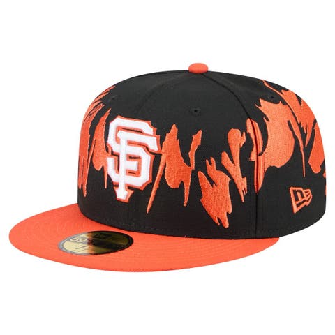 Men's New Era Black/Orange San Francisco Giants Retro Pattern 59FIFTY Fitted Hat
