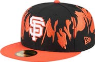 New Era Men's New Era Black/Orange San Francisco Giants Retro Pattern 59FIFTY Fitted Hat