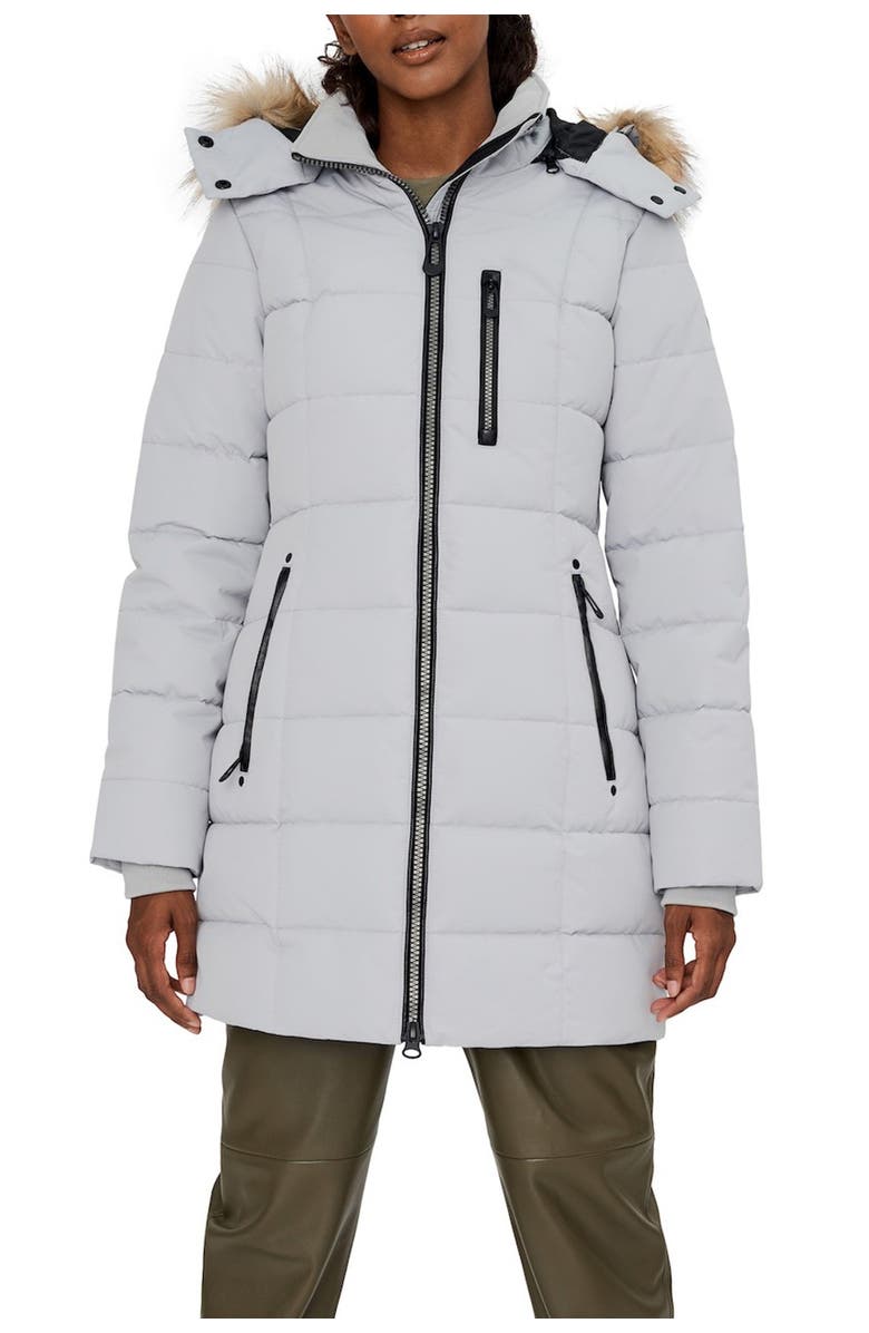 Noize Hannah Faux Fur Trim Hooded Parka, Main, color, 