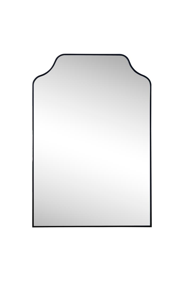 JONATHAN Y Lindie Medium Scalloped-Top Metal Framed Wall Mounted Mirror, Alternate, color, 