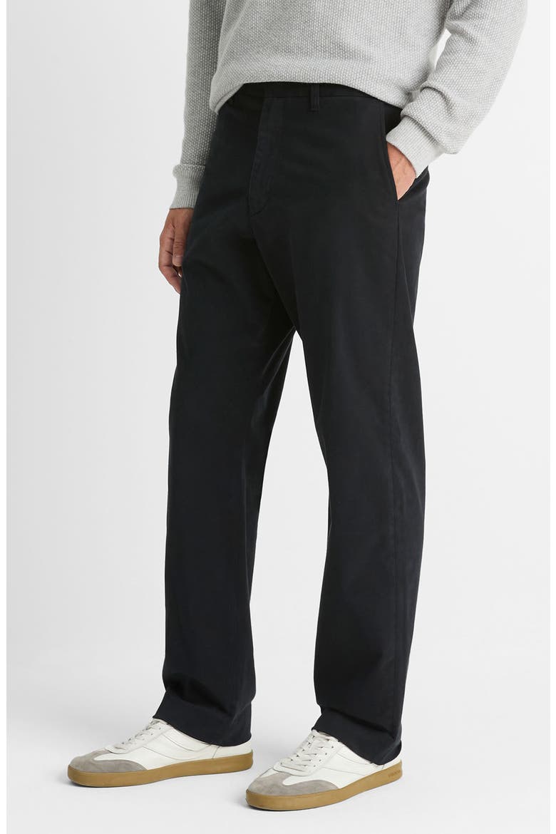 Louie Peached Stretch Cotton Pants, Alternate, color, BLACK