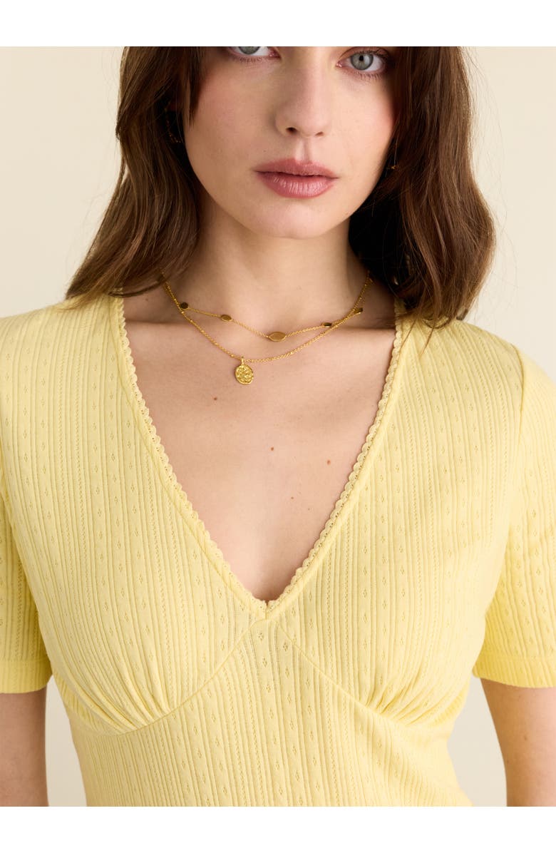 Baukjen Antoinette Pretty Rib V-Neck Top, Alternate, color,