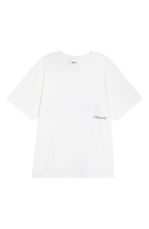 Elwood Trademark Oversize Graphic T-shirt In White