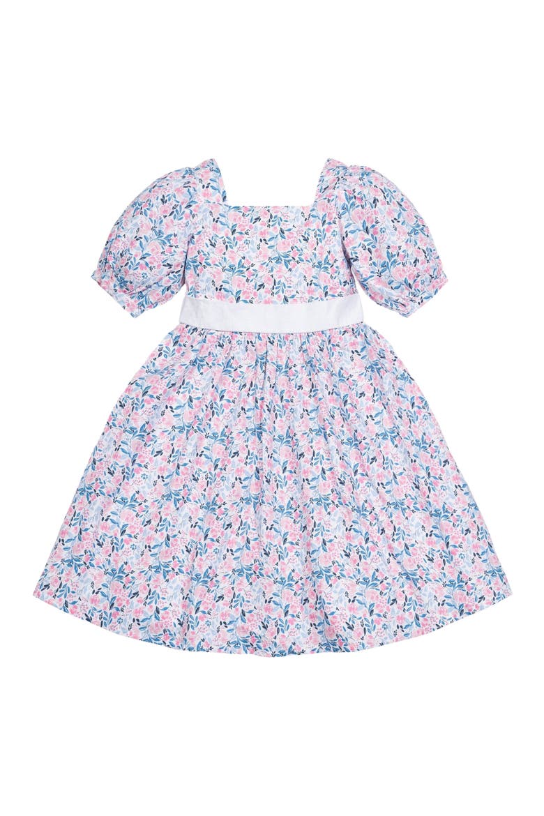 Girls' Organic Puff Sleeve Party Dress, Kids, Main, color, English Floral