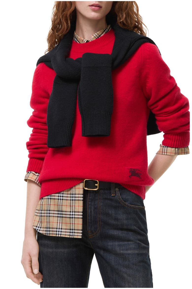 Cashmere Sweater, Main, color, Post red