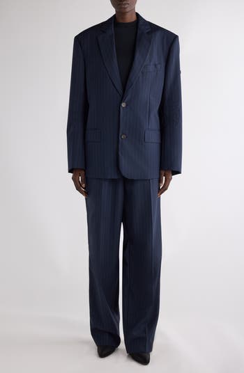 【送料&関税込】Balenciaga Pinstriped Elastic Waist Pants Balenciaga Pinstripe Wool Pull-On Pants | Nordstrom