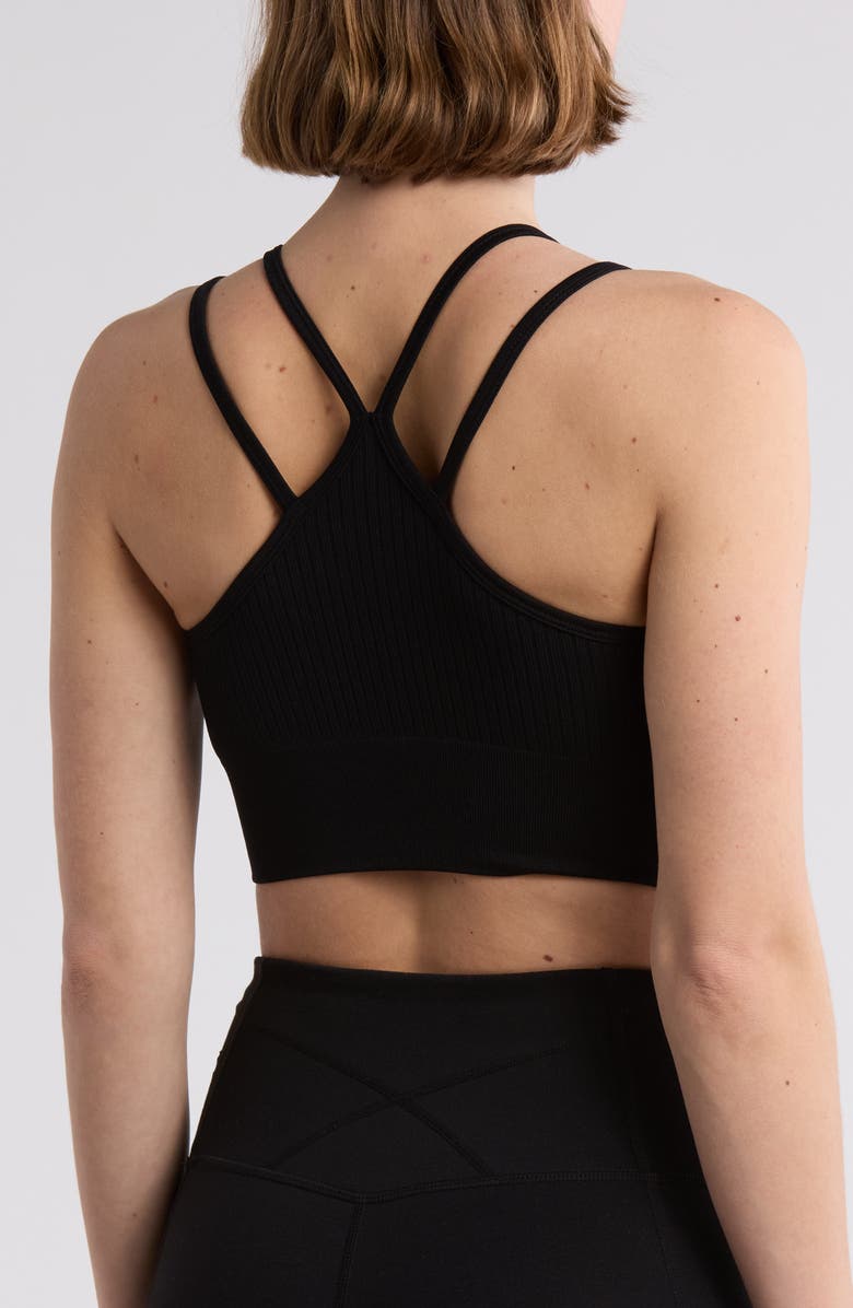 Z by Zella Strappy Racerback Rib Sports Bra, Alternate, color,