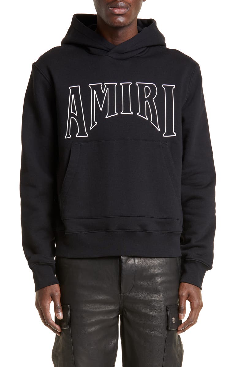 AMIRI Zoltar Logo Cotton Hoodie, Main, color,
