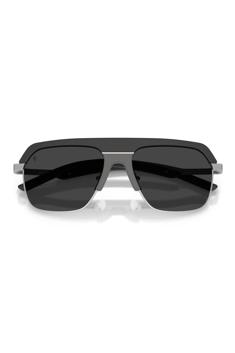56mm Polarized Pillow Sunglasses, Alternate, color, BLACK / DARK GREY POLAR