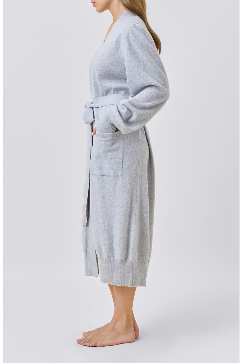 Cashmere Robe, Alternate, color, GREY
