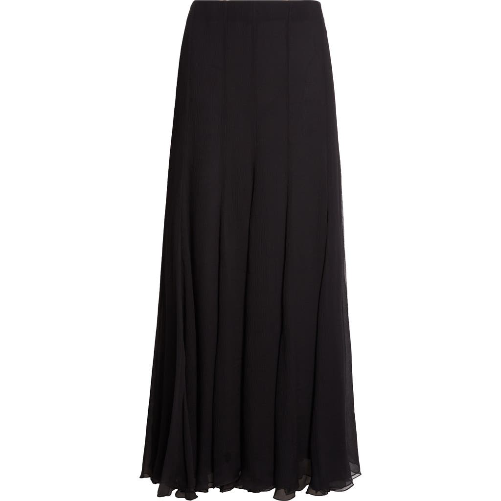 Chloé Fluid Organic Silk Mousseline Skirt In Black