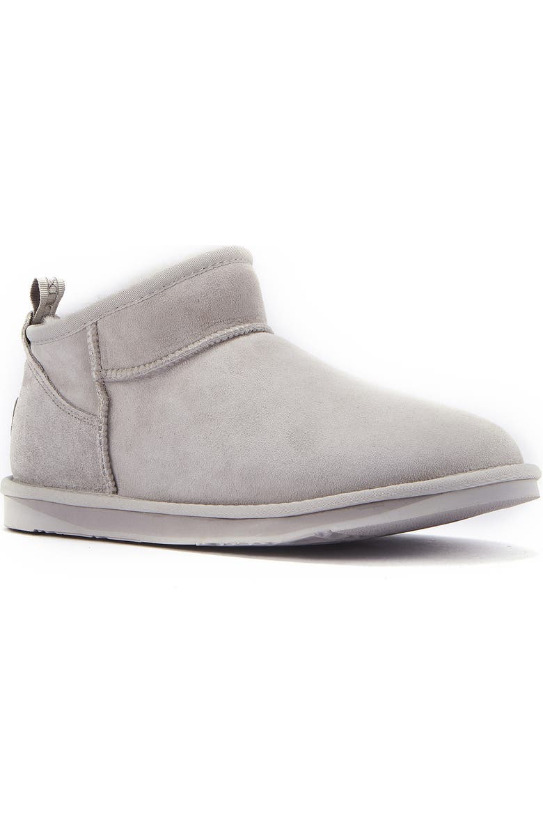 Australia Luxe Collective Cosy Ultra Short Genuine Shearling Bootie, Main, color, Ice Gray