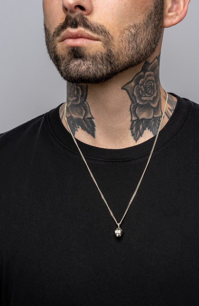 Awe Inspired Men's Diamond Skull Necklace, Alternate, color, 