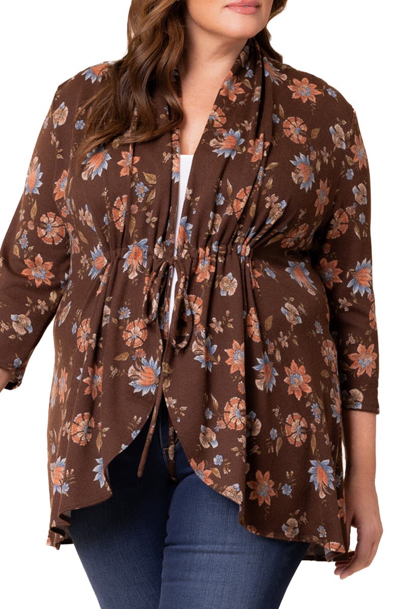 Kiyonna Lori Print Tunic Jacket, Alternate, color, 