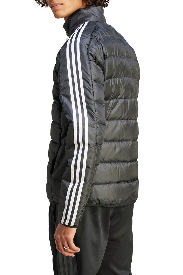 Essentials 3-Stripe Lite Puffer Jacket, Alternate, color, BLACK