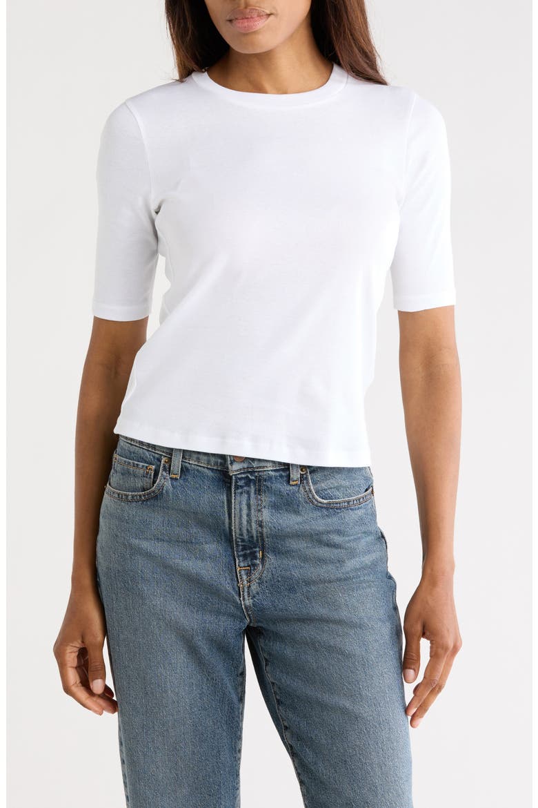 Rory Cotton Tee, Main, color, WHITE