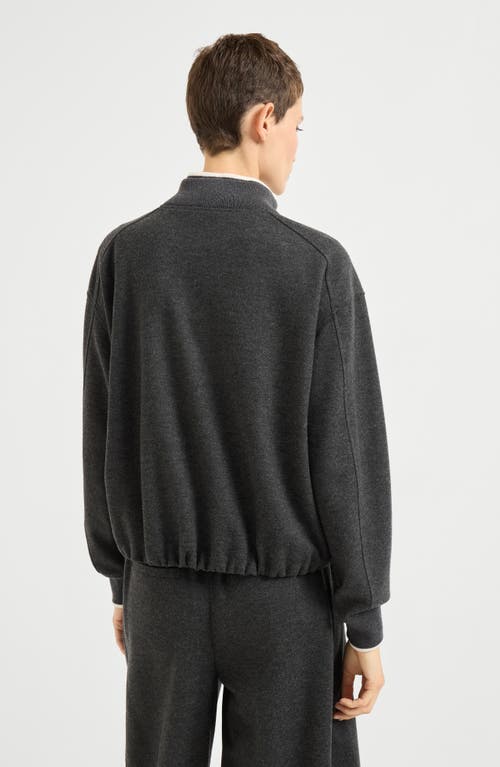 Brunello Cucinelli Double Jersey Sweatshirt In Gray