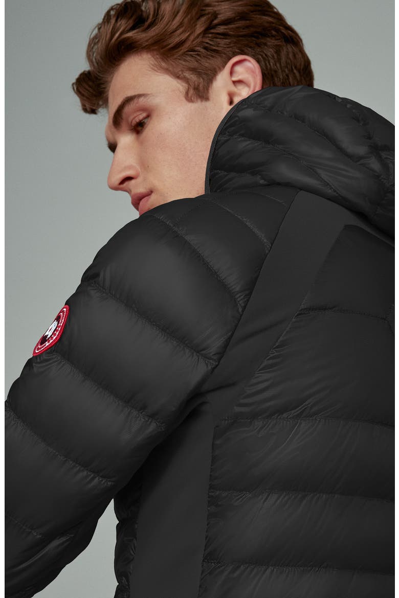 Hybridge Lite 800 Fill Power Hooded Jacket, Alternate, color, BLACK - NOIR