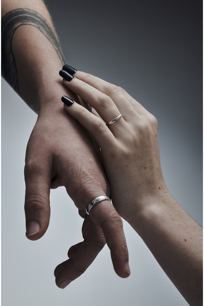 Till Death Thin Sterling Silver Ring, Main, color, Silver